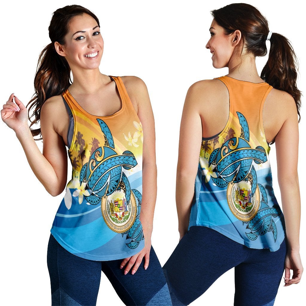 Hawaiian Turtle Sea Cost Of Arm Racerback Tank Ah Ha111691