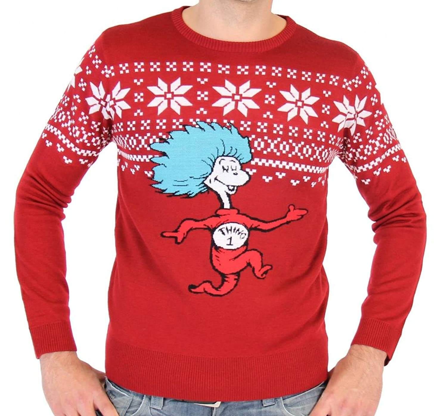 Dr Seuss Thing 1 Ugly Sweater