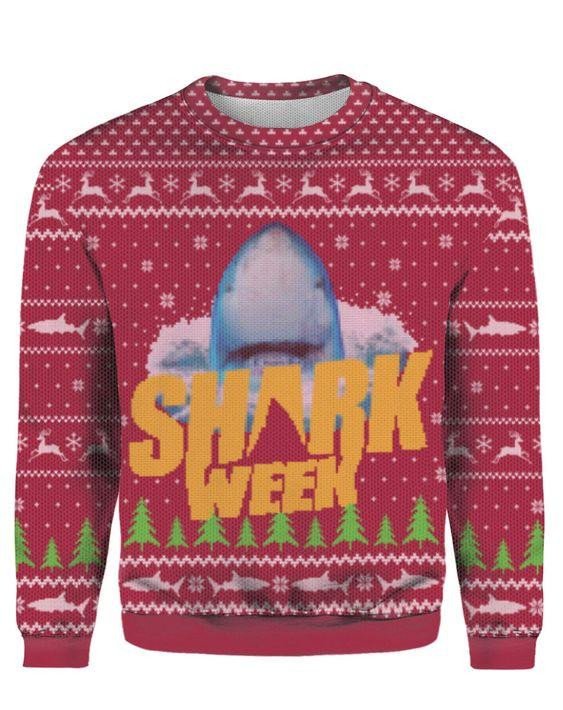 Shark Week Ugly Christmas Sweater | For Men & Women | Adult | Us5527