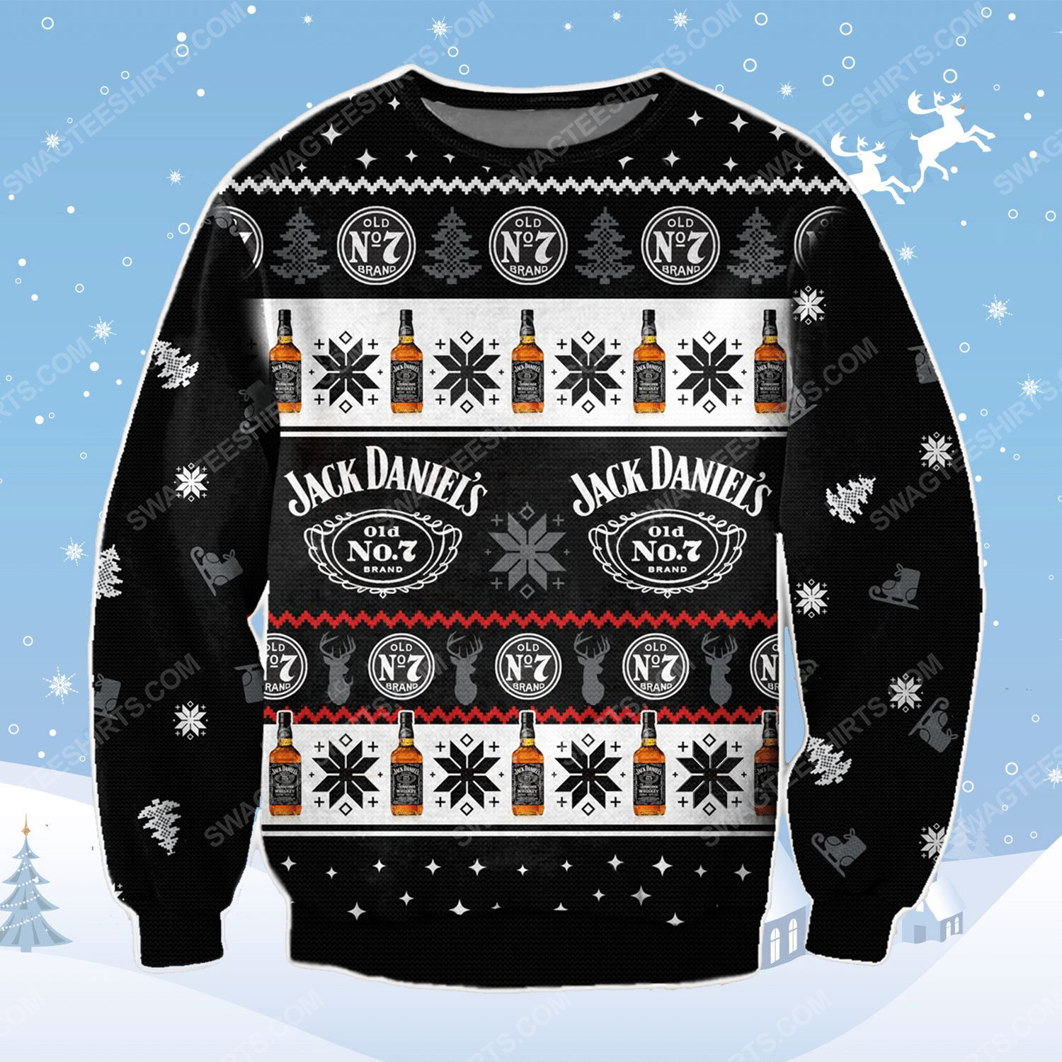 [Special Edition] Jack Daniel’S Old No 7 Tennessee Whiskey Ugly Christmas Sweater – Maria