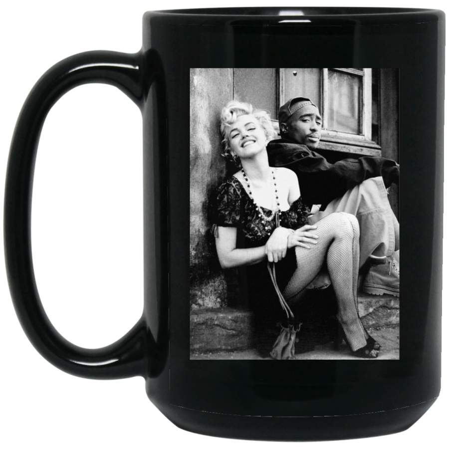 Tupac Marilyn Monroe Couple Black Big Mug