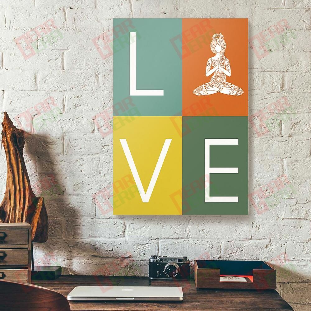 Best Canvas Prints Love Girl Yoga Vertical Canvas Glamorous Canvas Home Decoration