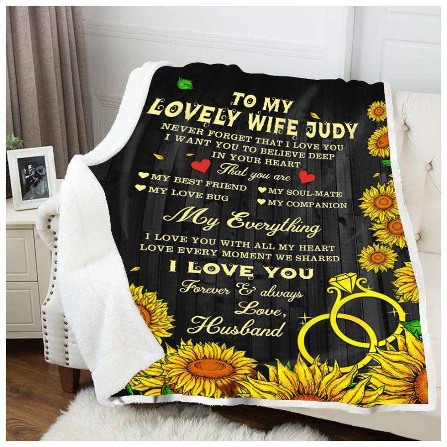 Blanket Gift For Lovely Wife Judy You Are My Everything