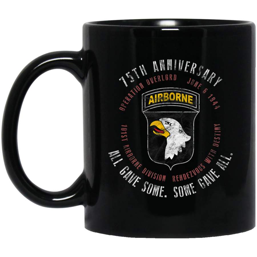 D-Day 75th Anniversary 101st Airborne Div. WWII Vintage Mug 11 oz 15 oz Black Mug