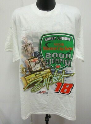 Bobby Labonte Jeff Gordon  Shirt 4 Sided Printed Nascar S Vintage Vtg 2327