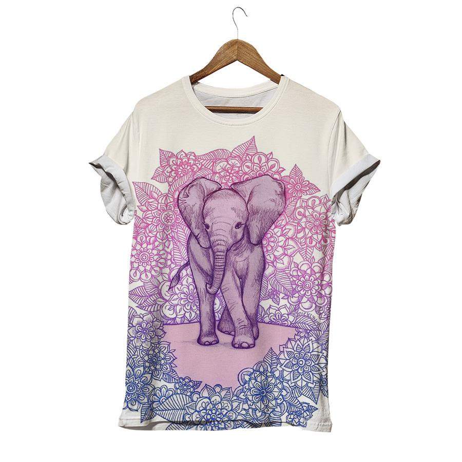 Botanical Pink Elephant T-shirt