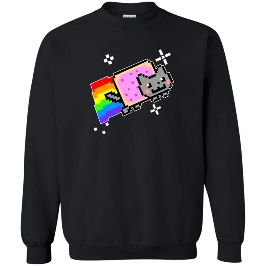 AGR Nyan Cat Rainbow Crewneck Pullover Sweatshirt