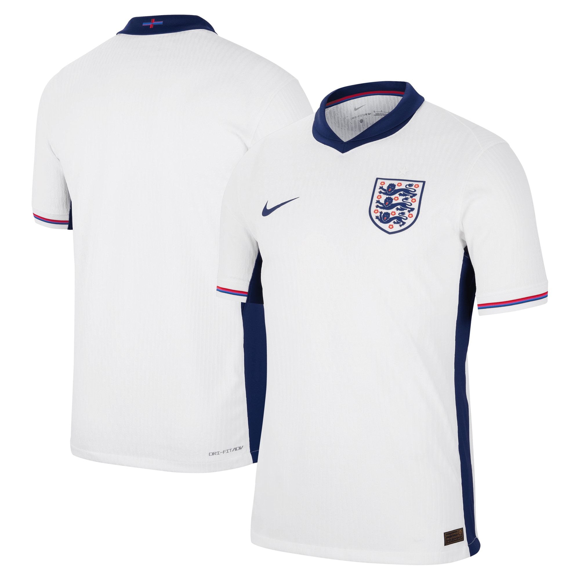 England National Team 2024 Home Authentic Blank Jersey – White