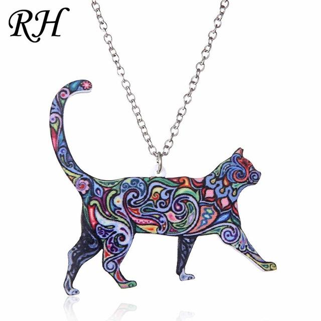 Acrylic Animal Horse Cat Pig Dog Necklace