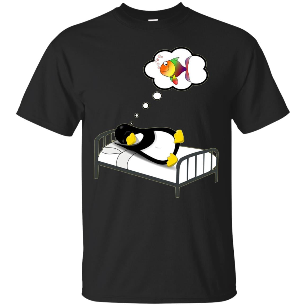 Sleeping Penguin T-Shirt: Nightshirt, Pajamas, Pj, Tux