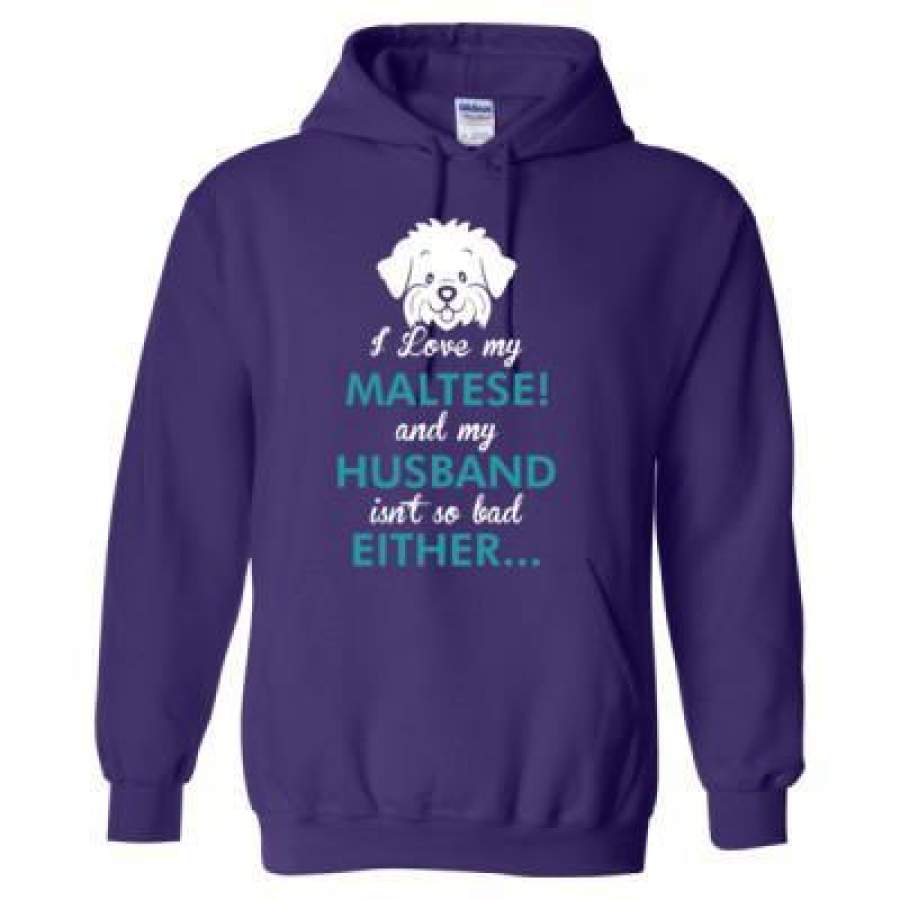 AGR I Love My Maltese Dog My Husband Isnt So Bad Either – Heavy Blend™ Hooded Sweatshirt