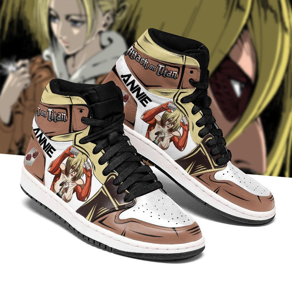 Annie Leonhart Titan Sneakers Attack On Titan Anime Sneakers Jordan Sneaker