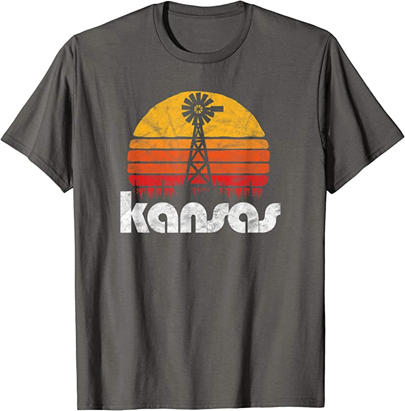 Vintage Kansas Distressed 80’s Sun & Windmill Graphic T-Shirt