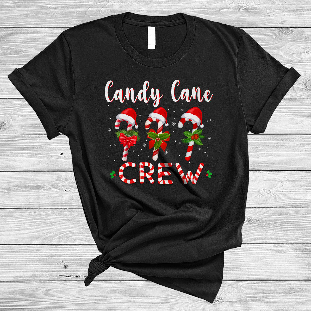 Candy Cane Crew Funny Christmas Santa Candy Canes Lover Matching Xmas Family Gifts T-Shirt