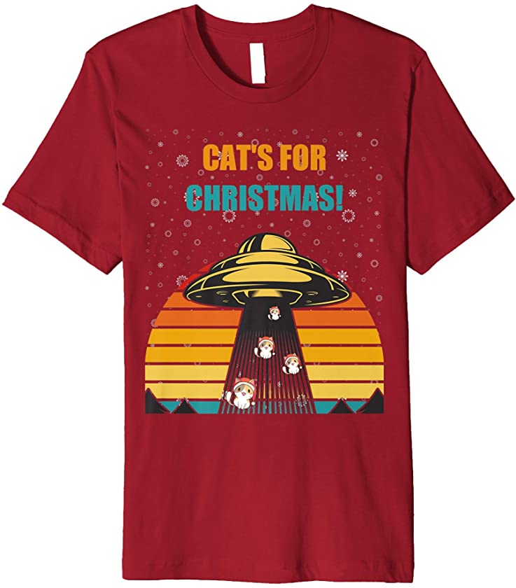 Ugly Christmas Sweater for Cat Lovers Cats for Everybody Cut Premium T-Shirt