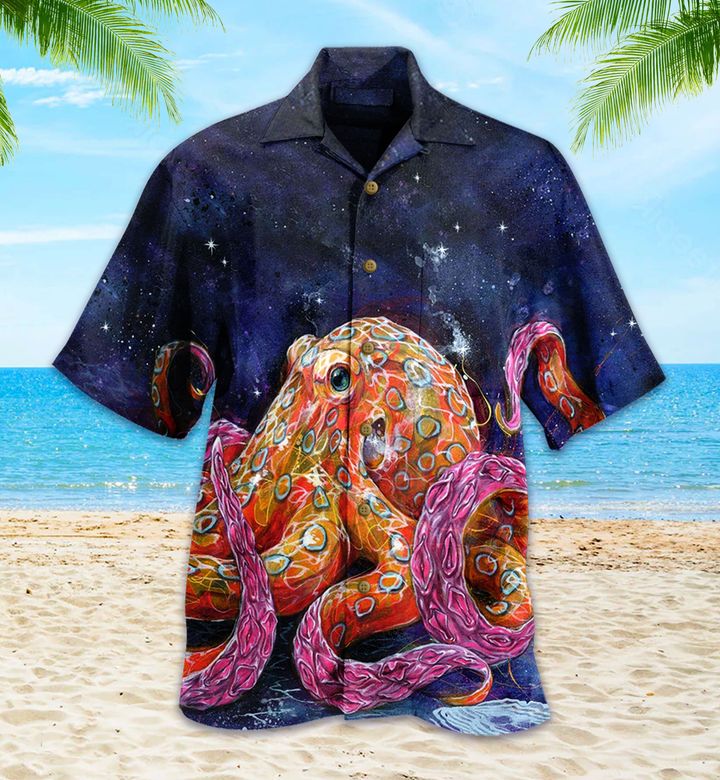 Octopus Ocean Pink Hawaii Shirt Ha84656