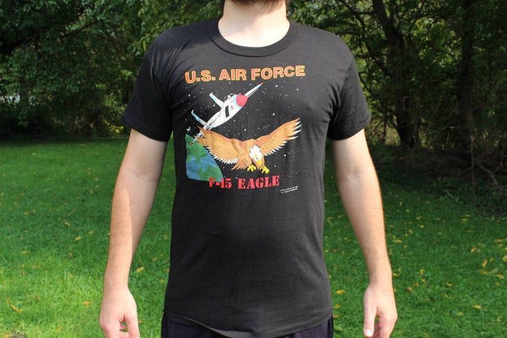 Vintage U S Air Force F 15 Eagle Single Stitch 1987 Shirt