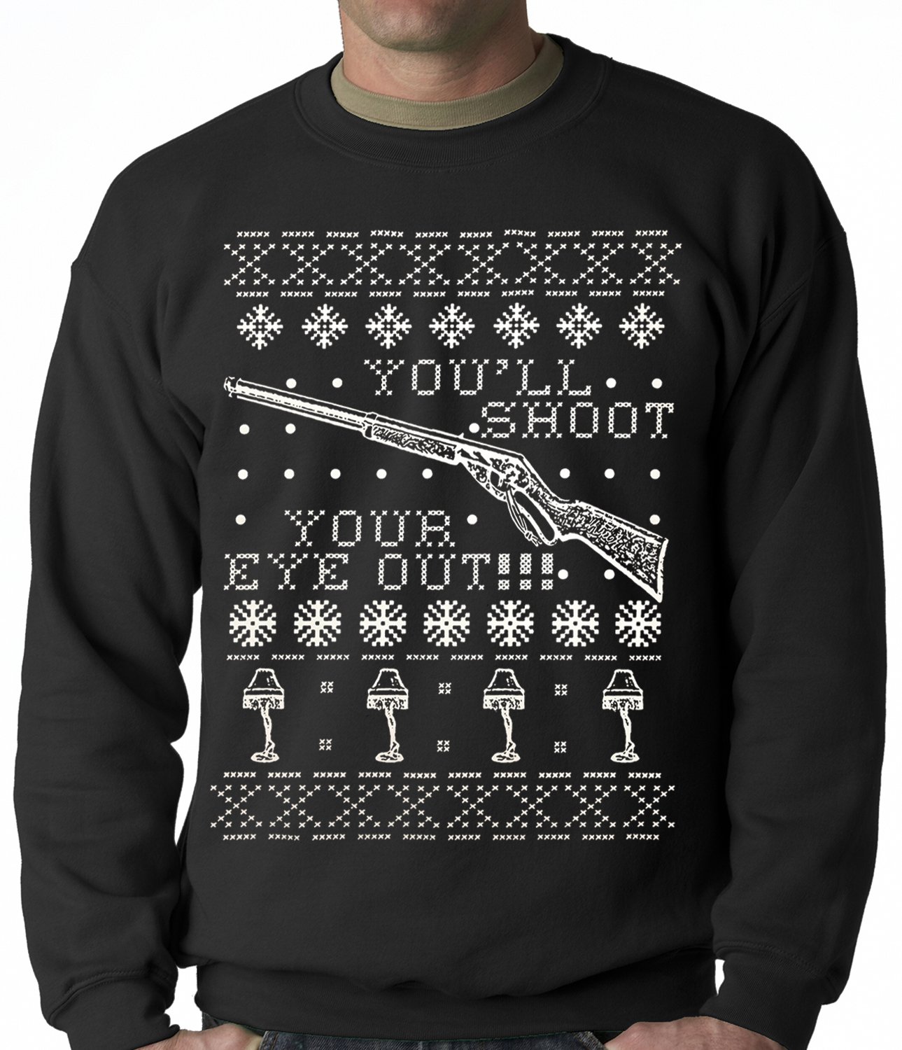 Ugly Christmas Sweater – You’ll Shoot Your Eye Out Ugly Christmas Adult Crewneck