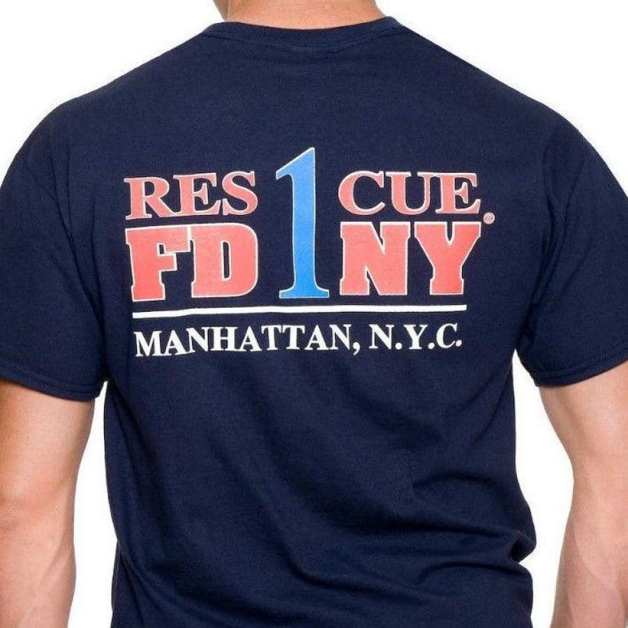 Fdny Rescue 1 Fishing Double Sided Printing T-Shirt