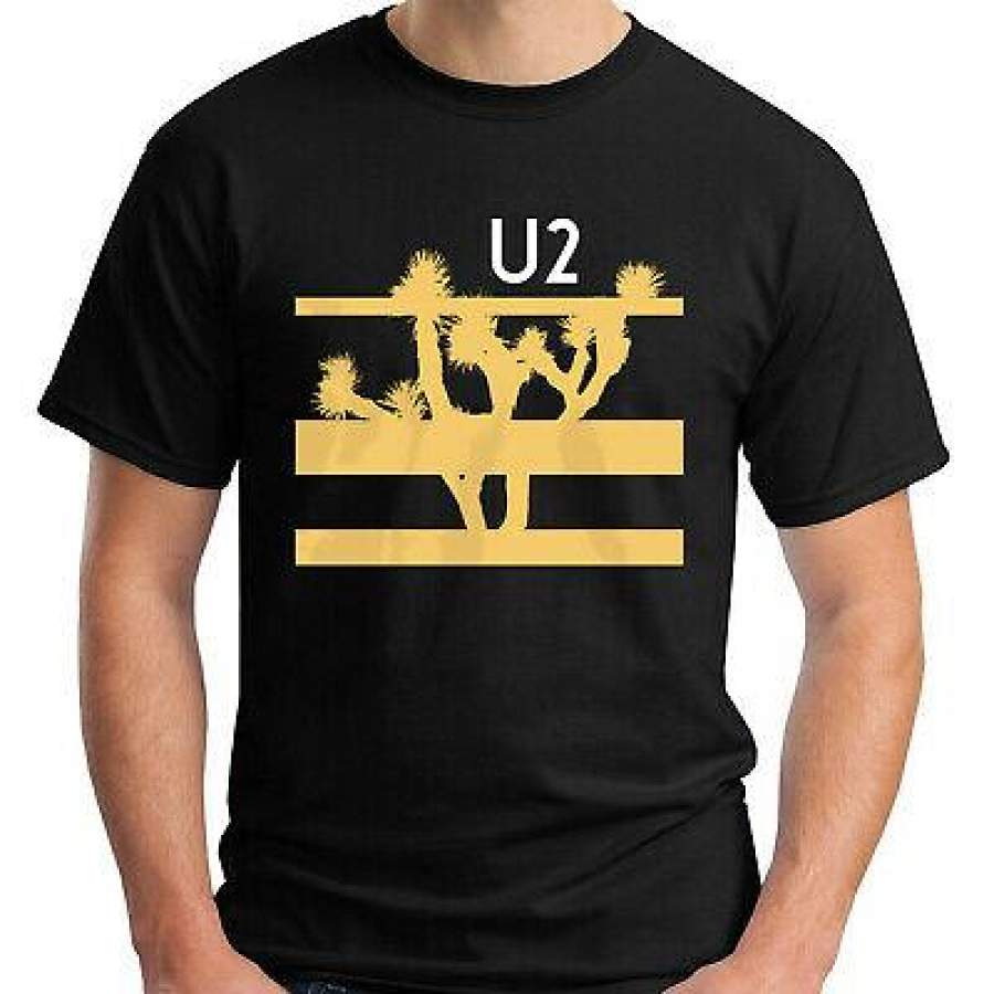 U2 Joshua Tree Rock Band Legend Black T-Shirt Size S-5Xl