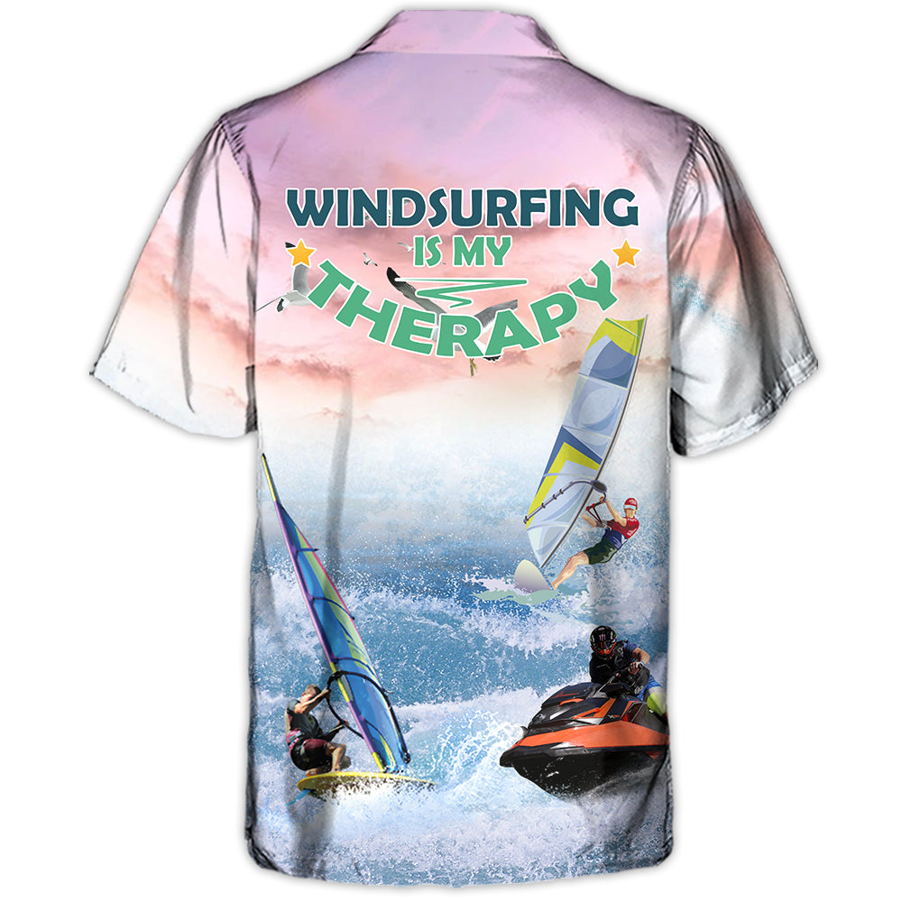 Windsufing Windsurfing Is My Therapy – Hawaiian Shirt – Owl Ohh