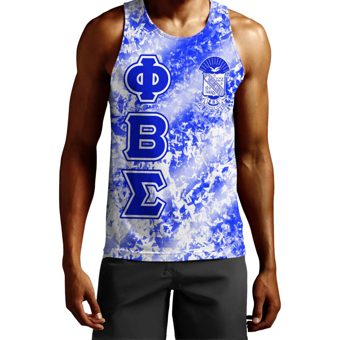 Fraternity Tank Top – Phi Beta Sigmas 1914 Diamond Pattern Tank Top