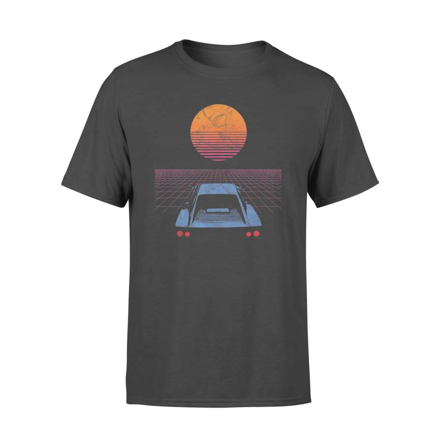 Synthwave Retrowave Aesthetic Vintage Drive Laser 80s 90s T-Shirt – Standard T-shirt