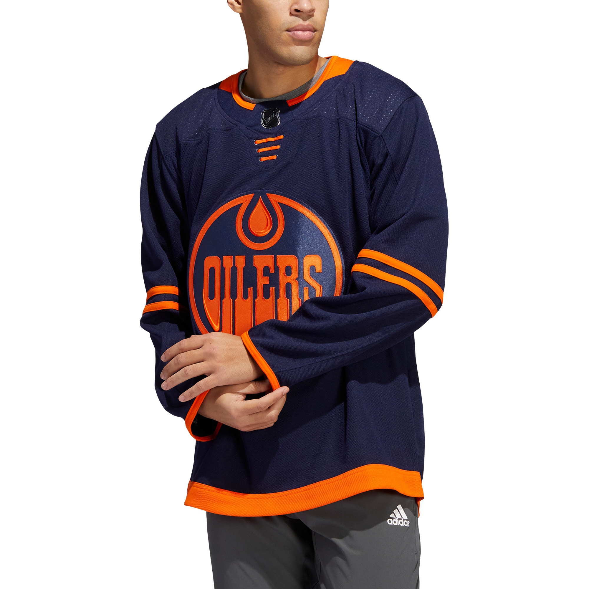 Edmonton Oilers Alternate Primegreen Authentic Custom Jersey – Navy