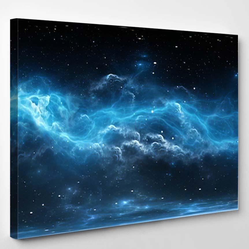 360 Degree Space Background Nebula Stars – Galaxy Sky And Space Canvas Print