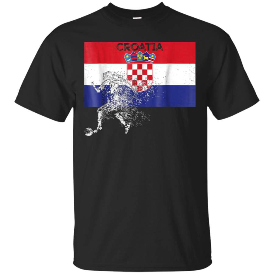 AGR Awesome Grunge Style Croatian Flag Soccer Motion Tshirt