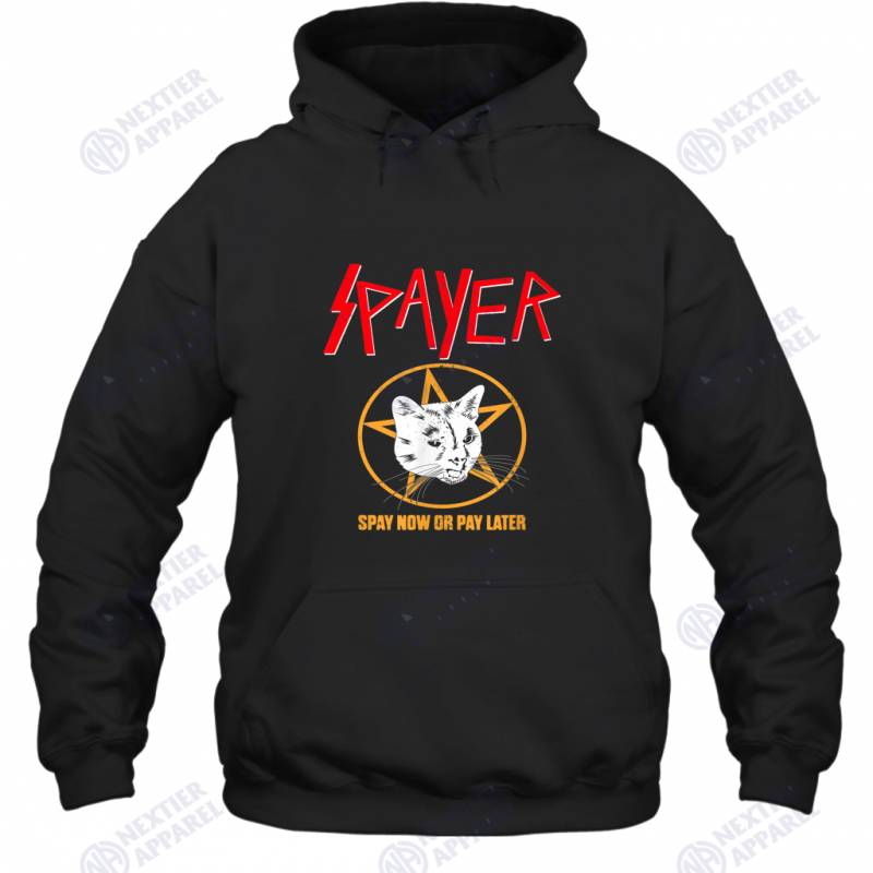 Vintage Rock Spayer Cat Kitten Pun Mom Dad Hoodie