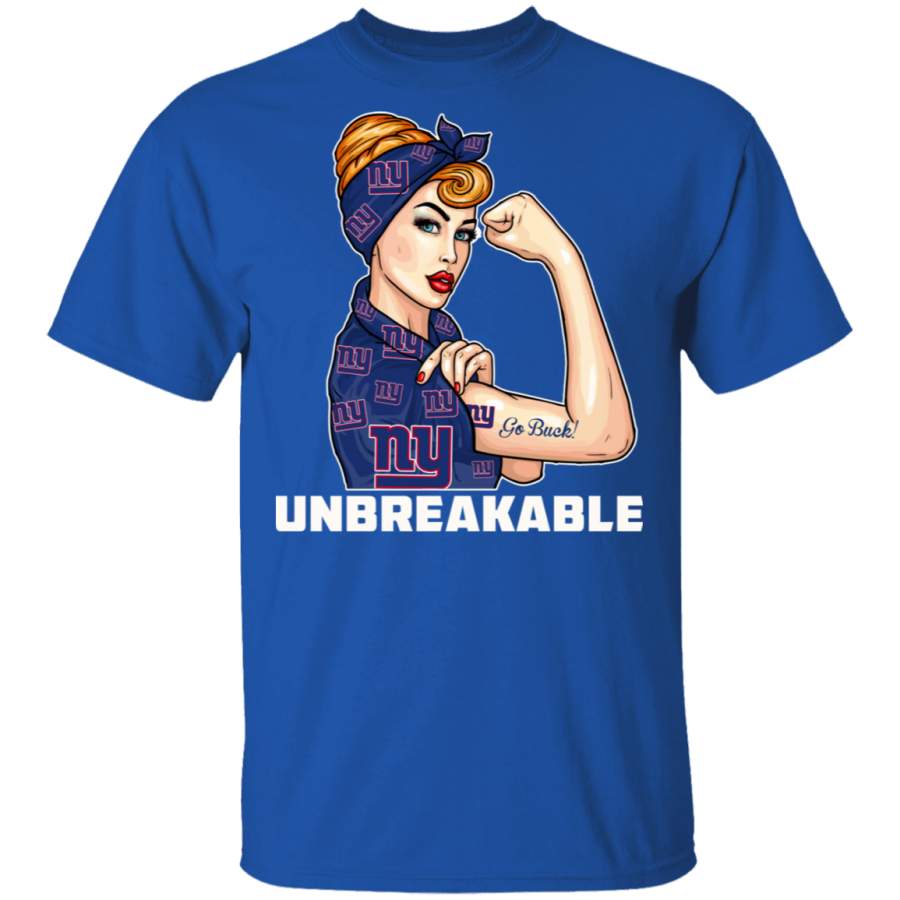 Beautiful Girl Unbreakable Go New York Giants T Shirt