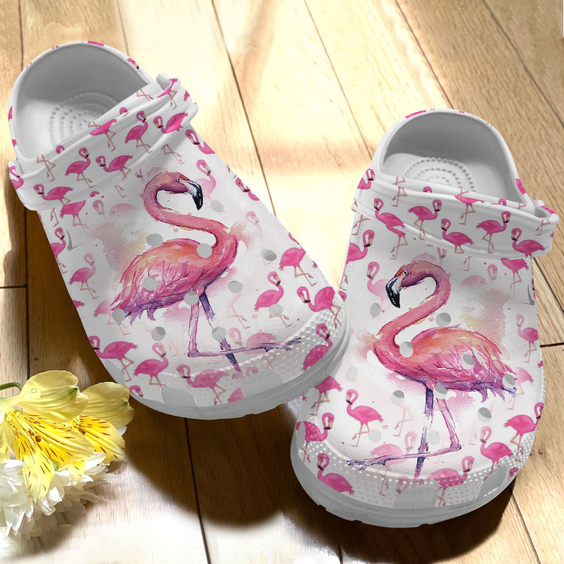 Flamingo Clog Flock Painting Clogs Clogband Clog