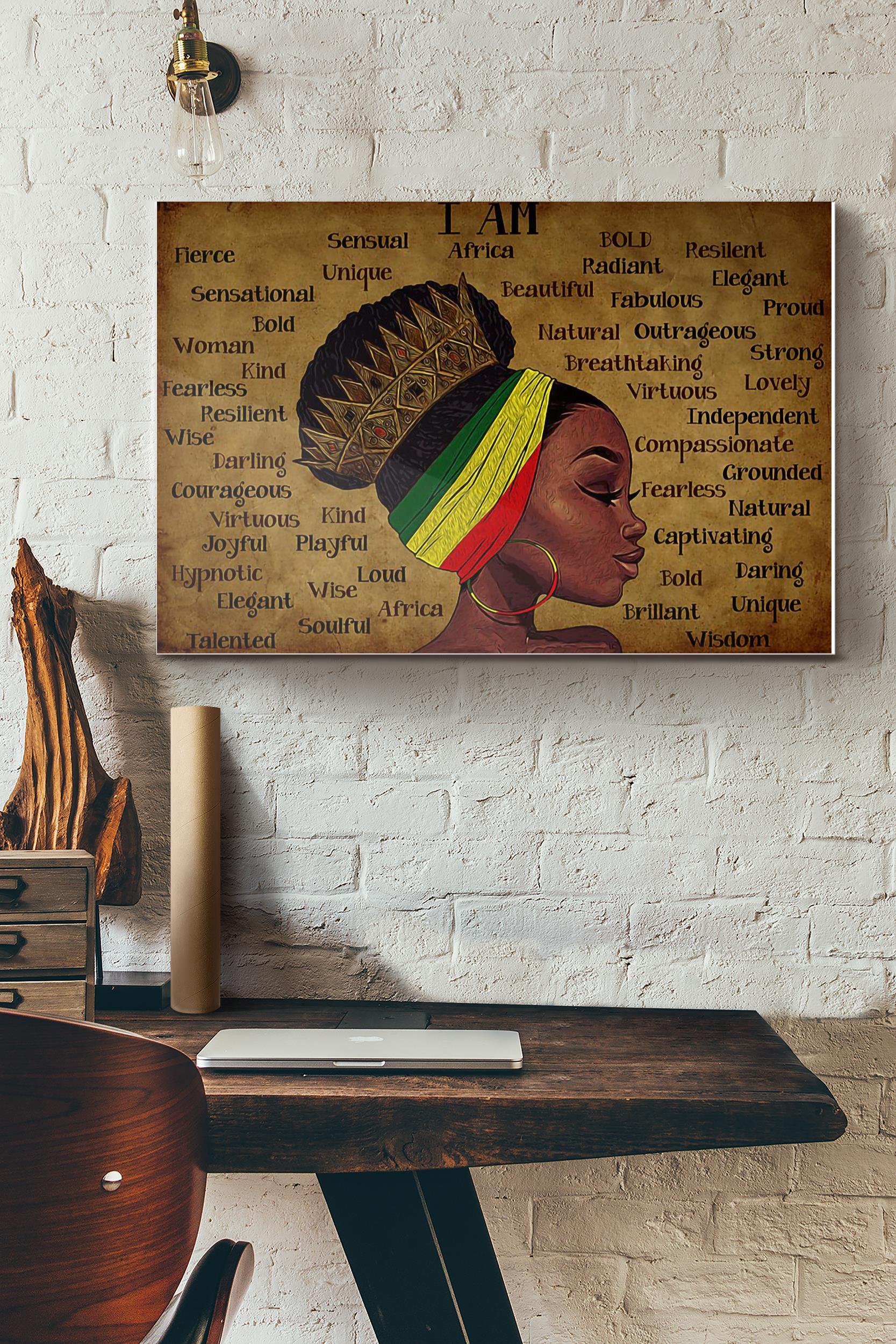 Black Queen I Am Sensual Africa Bold Fierce Poster