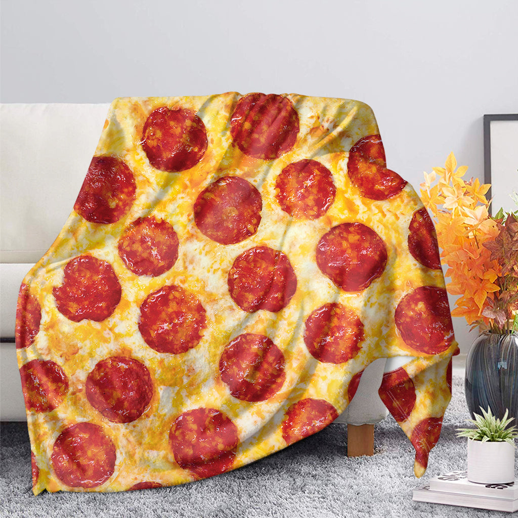 Pepperoni Pizza Print Blanket