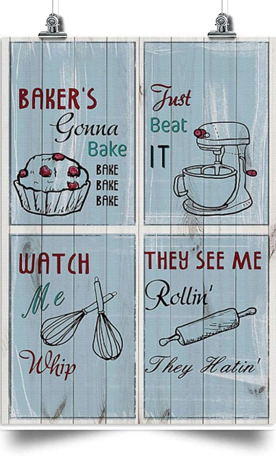 Baker Vertical Poster-Just Beat It- Home Decoration Poster, Wall Poster, Home And Room Decoration, Gifts For Friends And Relatives, Souvenirs.