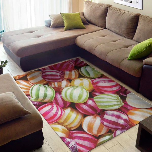 Colorful Candy Ball Print Area Rug