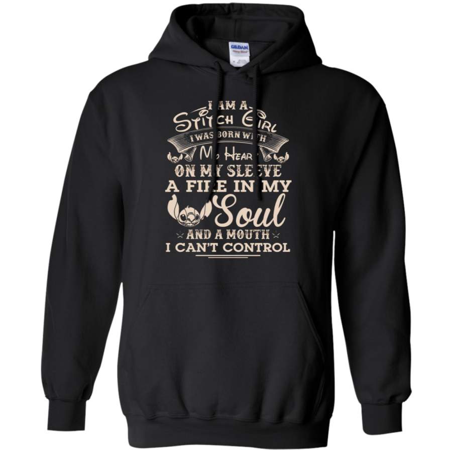 AGR I Am A Stitch Girl I Was Born With My Heart On My Sleeve Hoodie