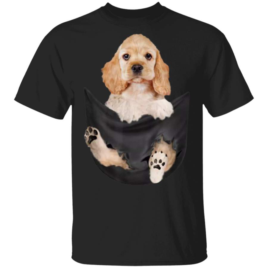 Cocker Spaniel Puppy Cute in Your Pocket Gift Mothers Day TShirt