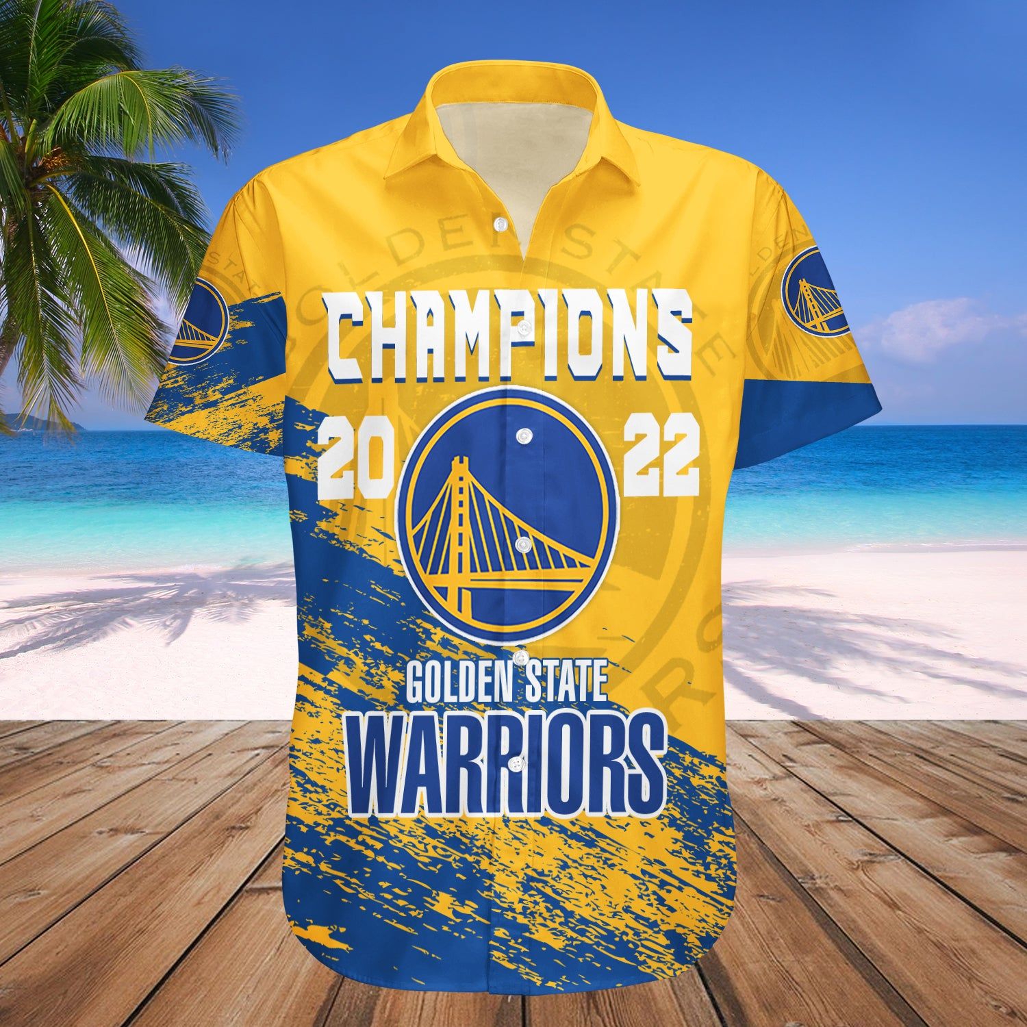 Golden State Warriors Champions Hawaiian Shirt Grunge Style Hot Trending – NBA