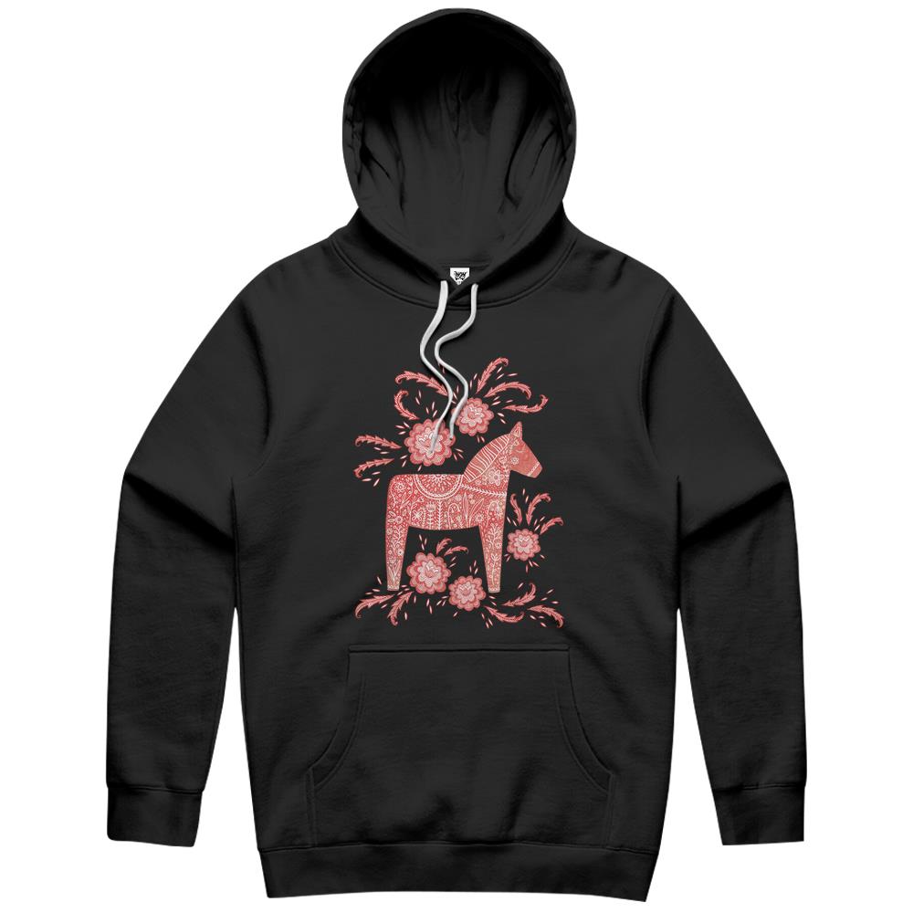 Dala Horse Swedish Art Hoodie