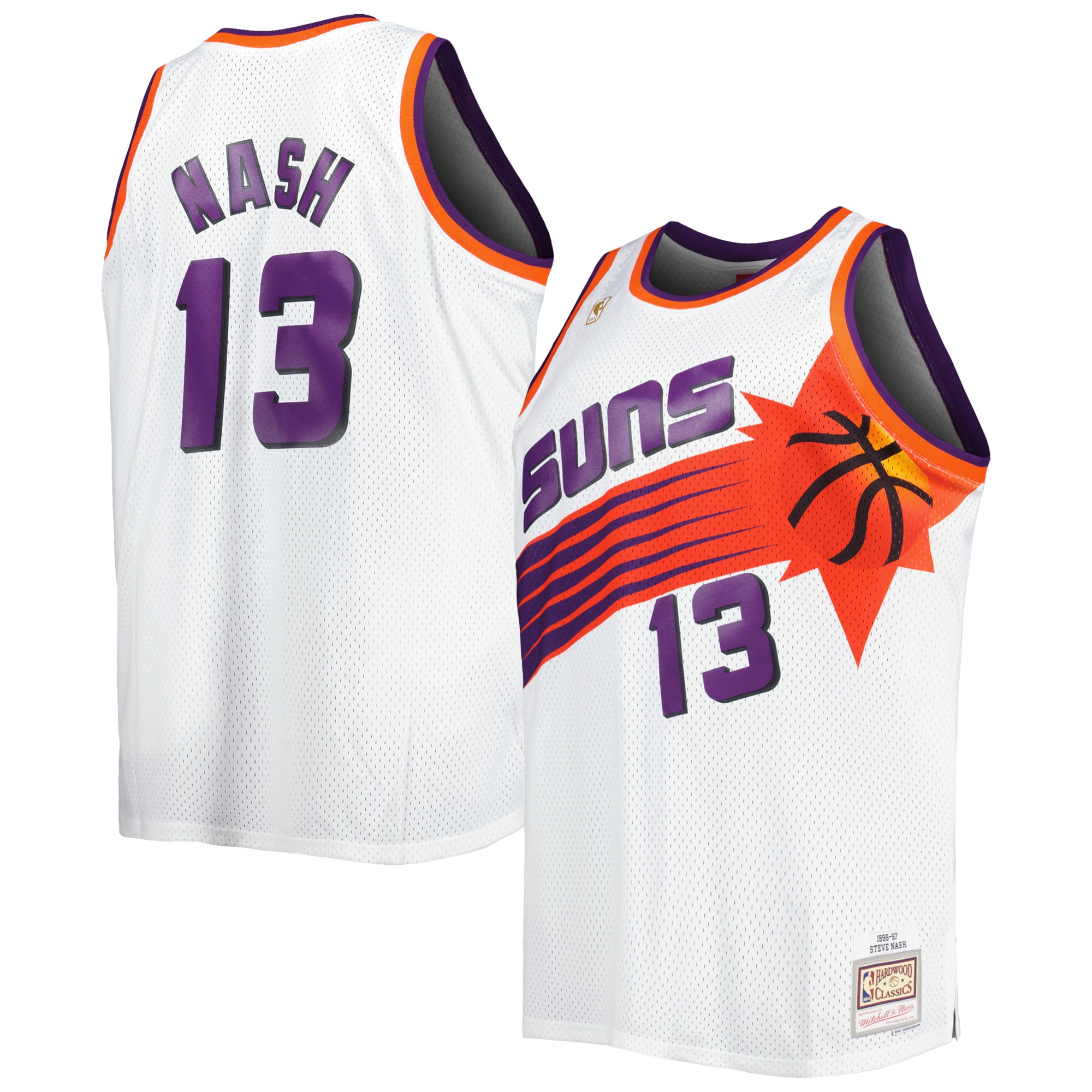 Steve Nash Phoenix Suns Mitchell & Ness Big & Tall Hardwood Classics 1996/97 Swingman Jersey – White