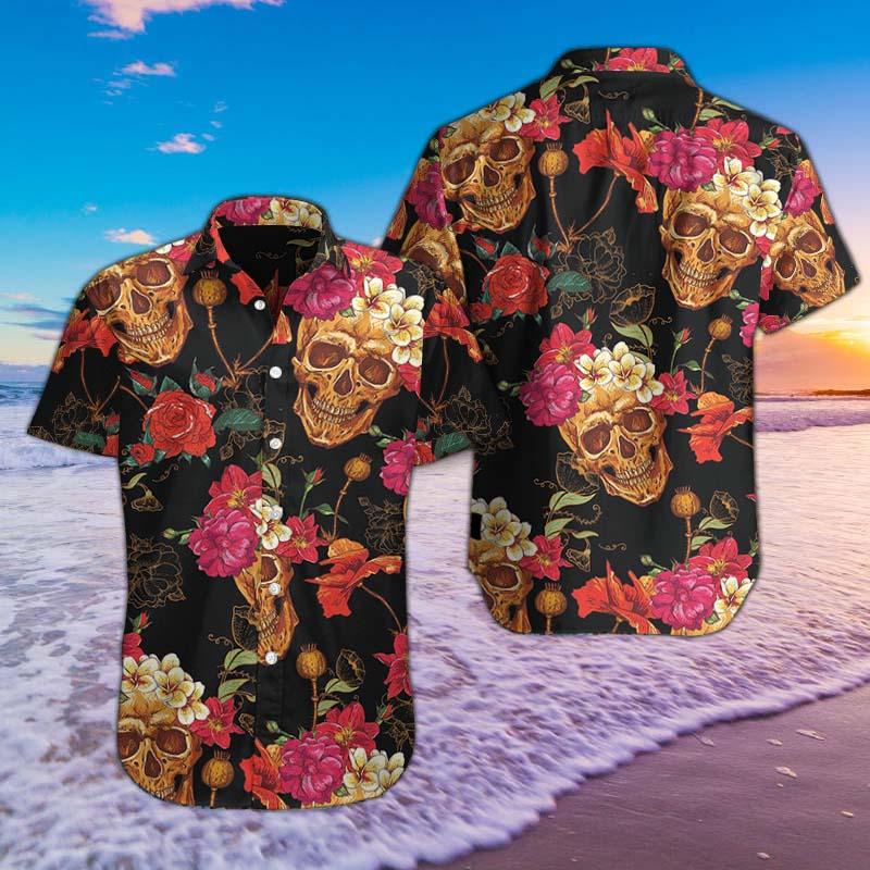 Skull Colorful Hawaii Shirts 06610