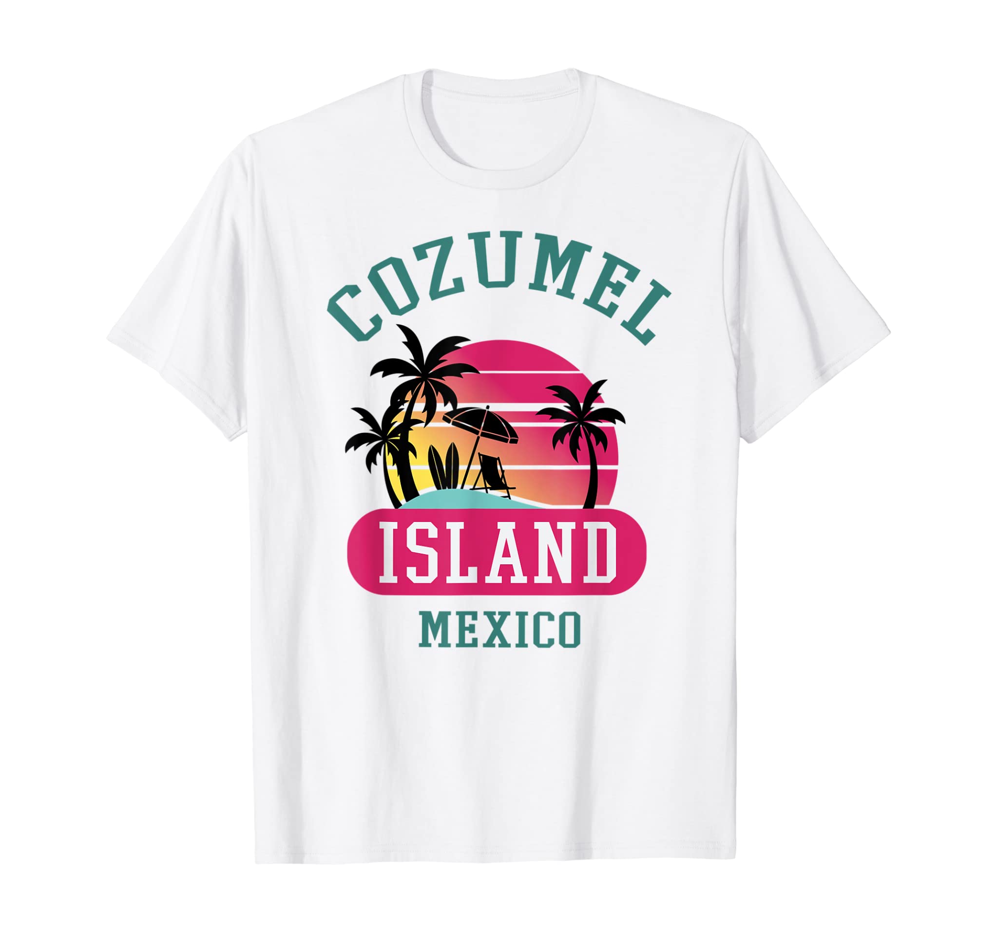 Retro Cool Cozumel Original Mexico Beaches Sunset Novelty T-Shirt