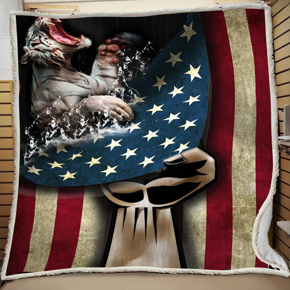 3D Huge Us Tiger Blanket