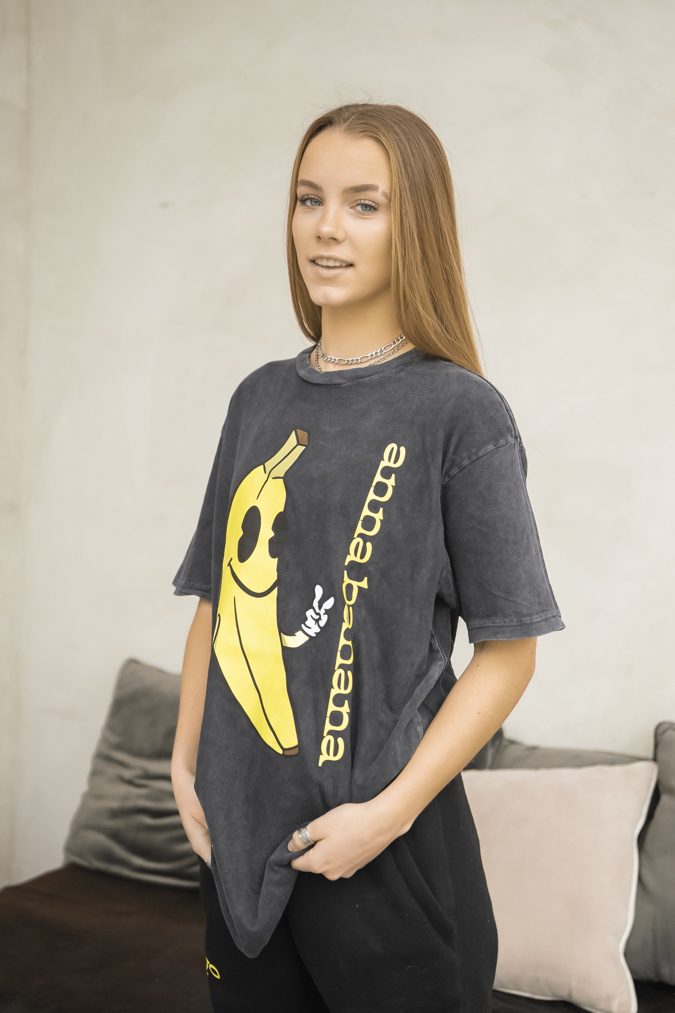 Anna Shumate: Anna Banana Vintage Black Shirt