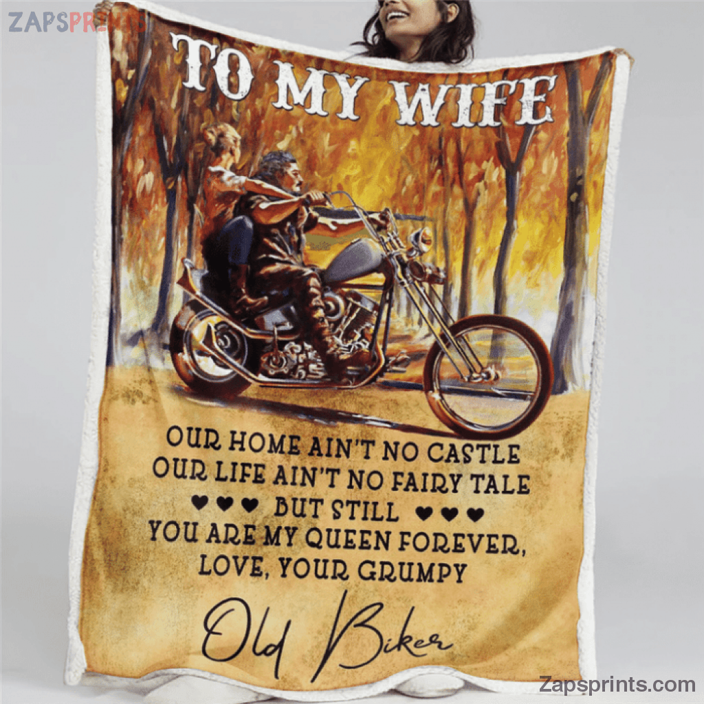 Gift For Wife – To My Love – Motorbike – Your Old Biker – Blanket