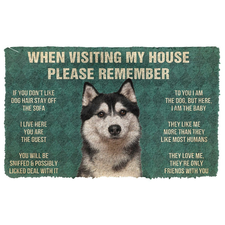 Waybackapparel Please Remember Husky Dog’S House Rules 3D Doormat