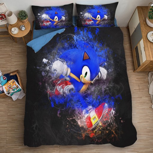 Sonic The Hedgehog 14 Duvet Cover Pillowcase Home Decor 3D Bedding Set 3020