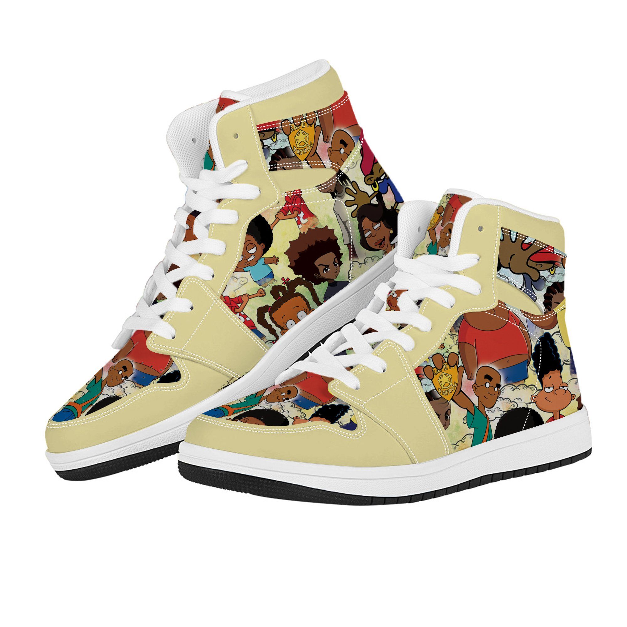 Black Animated High Top Sneakers
